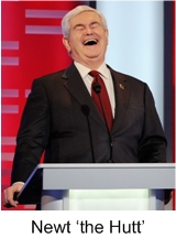 Newt Gingrich as Jabba the Hutt